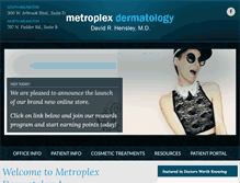 Tablet Screenshot of metroderm.com